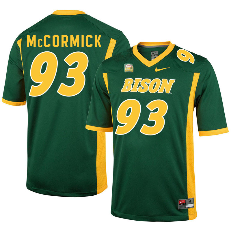 Men #93 Logan McCormick North Dakota State Bison College Football Jerseys Sale-Green